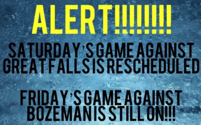 SATURDAY’S GAME CANCELLED, FRIDAY’S GAME STILL ON