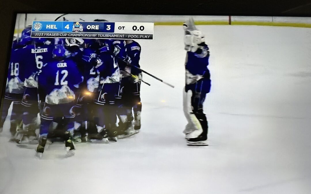 Bighorns win first game in Fraser Cup Finals with an OT shootout