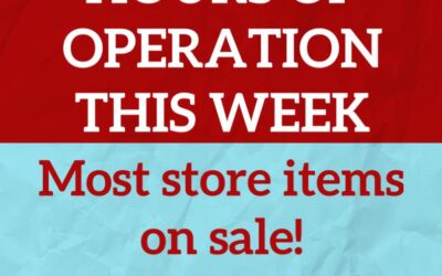 STORE HOURS THIS WEEK