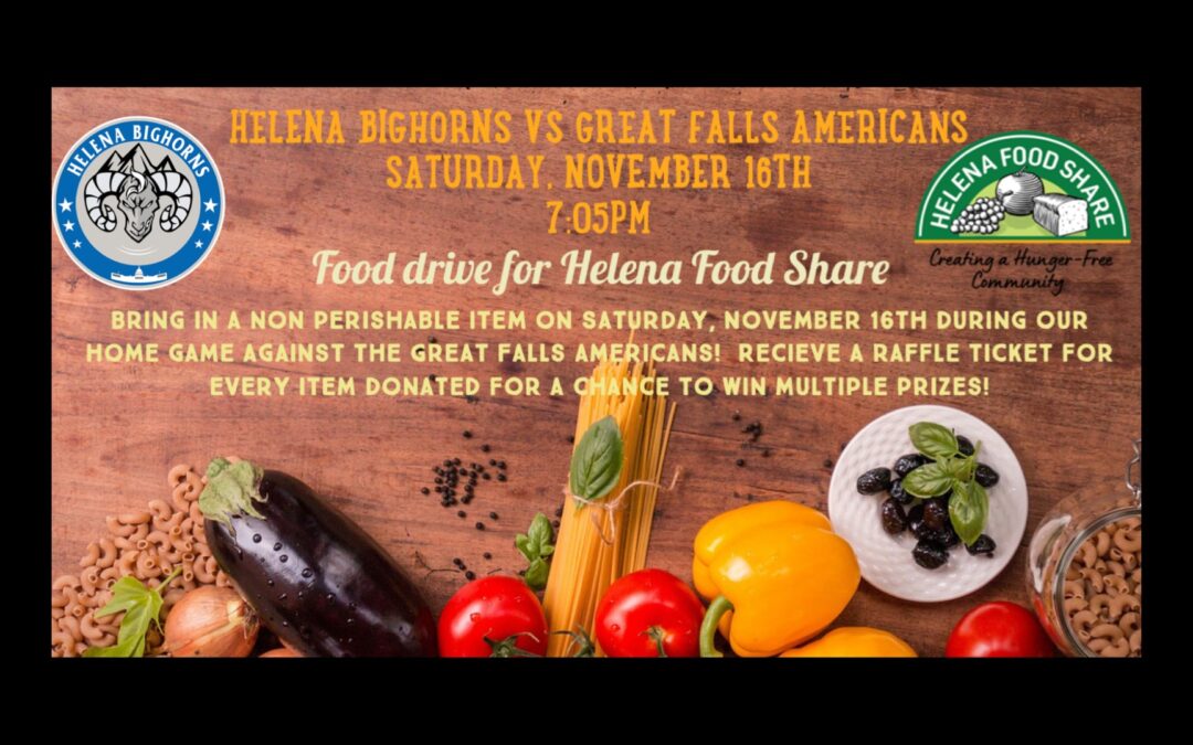 bighorns vs americans: helena food share night