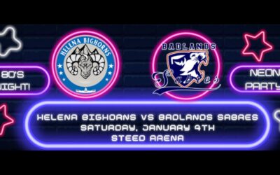 helena bighorns vs badlands sabres: 80’s night!