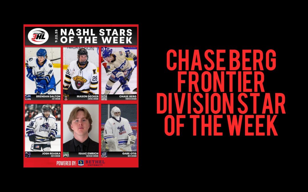 Chase Berg Awarded Frontier Division Star Of The Week