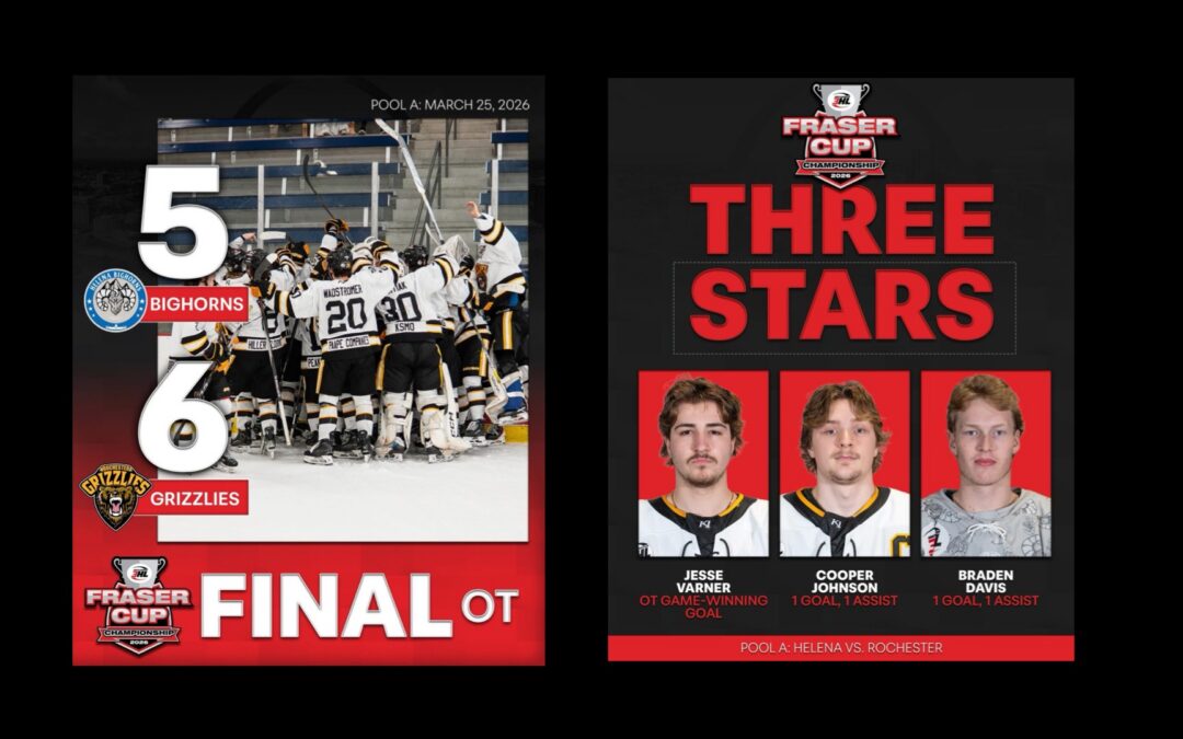 Bighorns fall short in OT in game one of Fraser Cup Finals