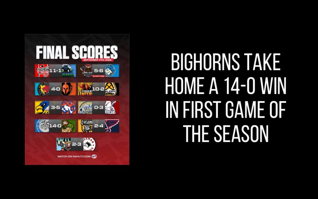 End of game score: Bighorns- 14 Irish- 0