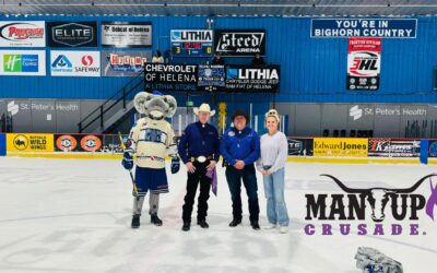 Bighorns defeat the Americans 7-2, Man Up Crusade Night the first in history to be hosted at a hockey game